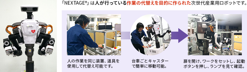 カワタロボティクス株式会社　人協働双腕ロボット「NEXTAGE」